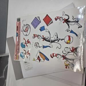 Eureka Dr Seuss Window Decorations Reusable Vinyl Pack of 6 NEW